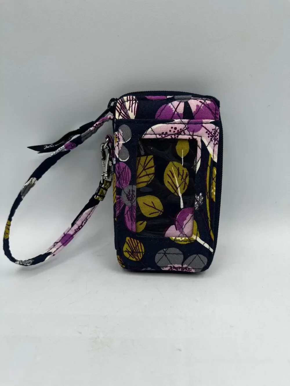 Vera Bradley Nightingale Wristlet All In One Wallet Blue Purple Green Floral